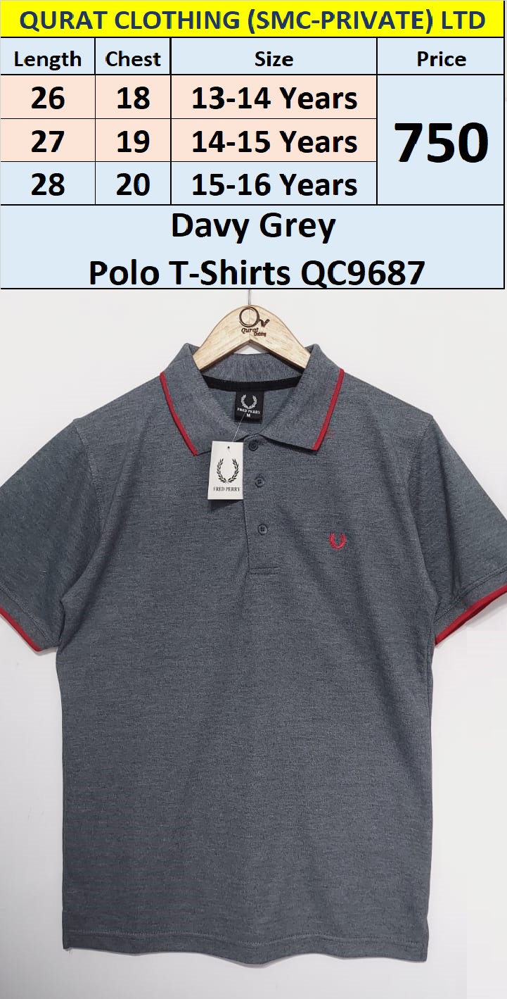 Davy Grey Polo T-Shirts QC9687