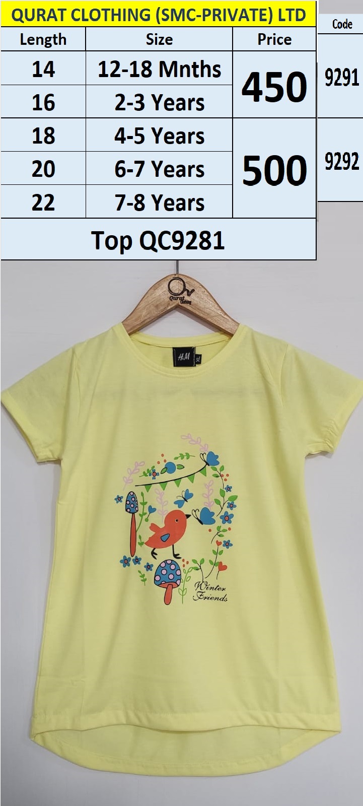 Top & T-Shirts Code QC9291