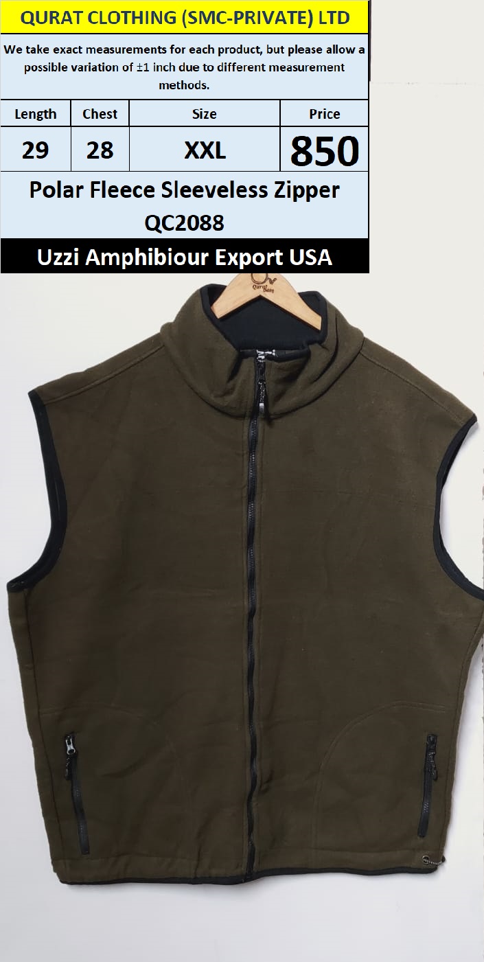 Uzzi Amphibiour Polar Fleece Sleeveless Zipper QC2088 Export USA - QC2088