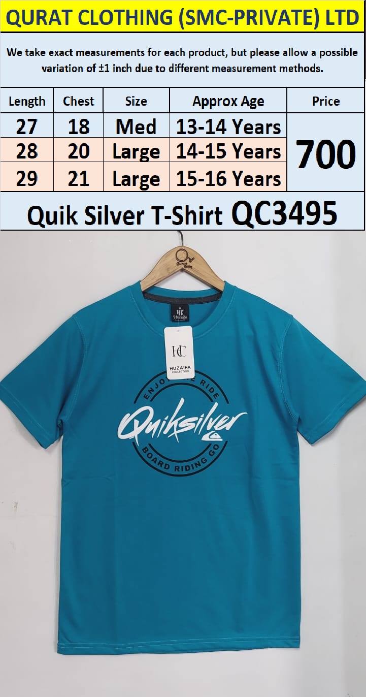 Soft Cotton Blended Quik Silver T-Shirt QC3495