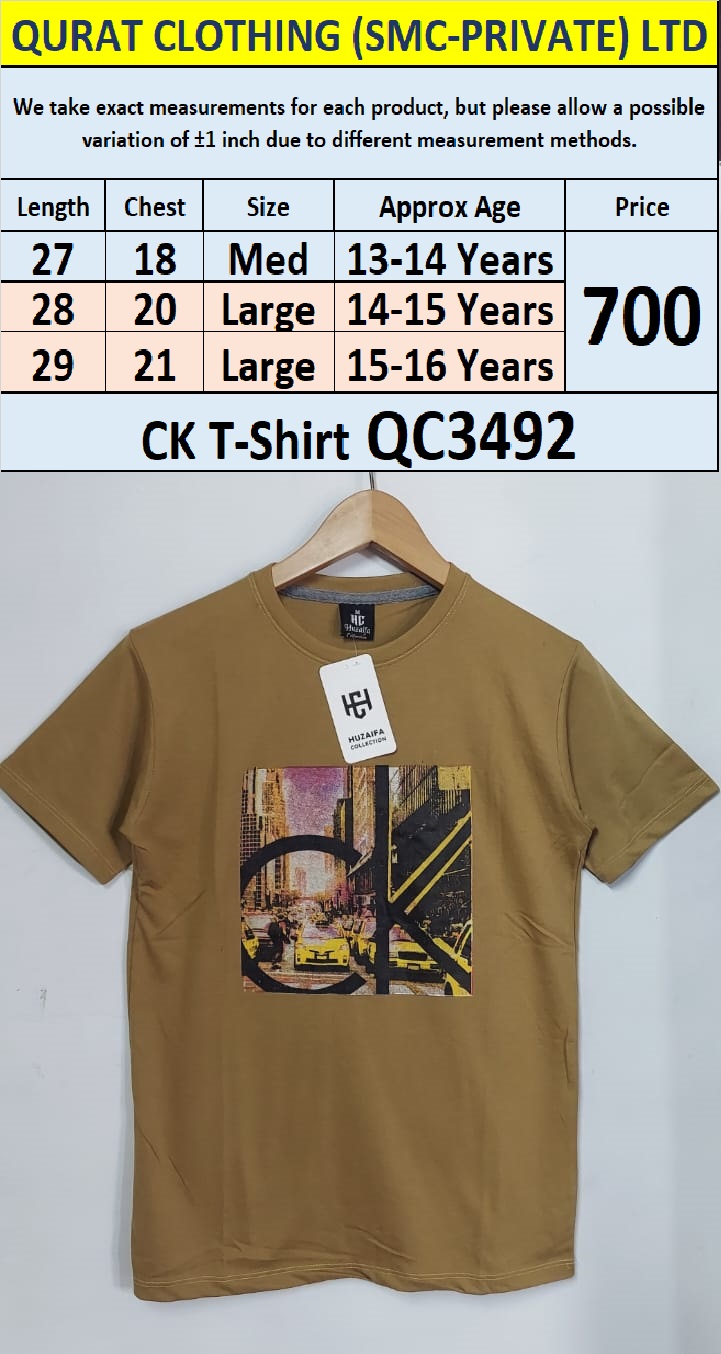 Soft Cotton Blended CK - T-Shirt QC3492