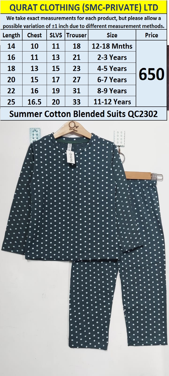 Summer Cotton Blended Suits QC2302