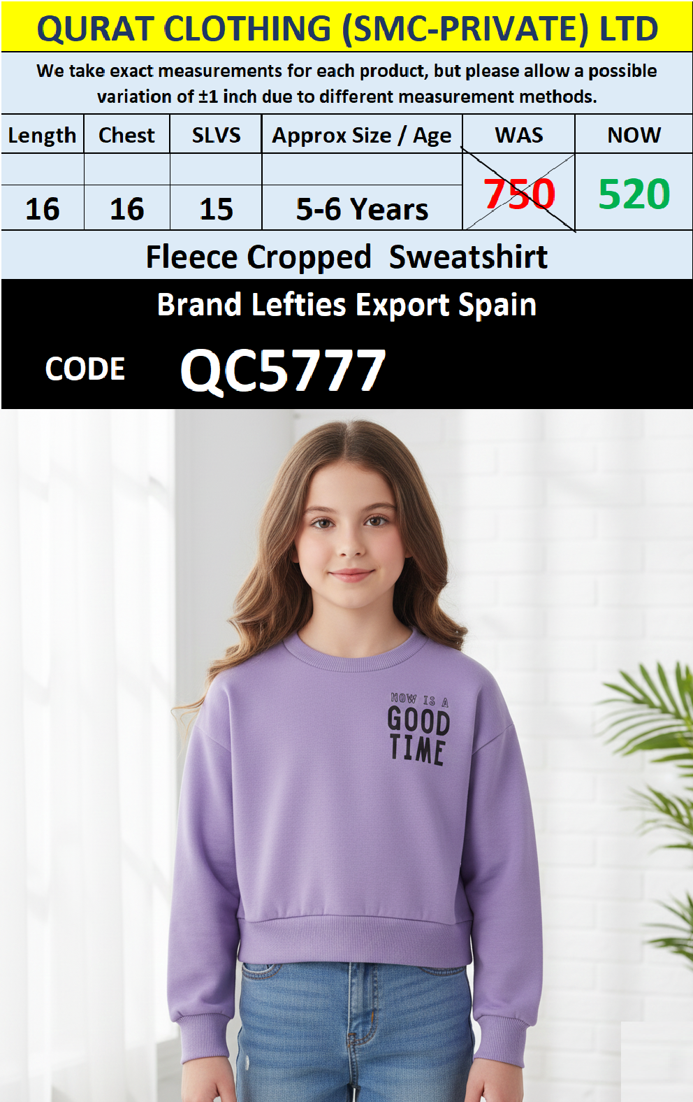 Lefties Brand Fleece Cropped Sweatshirt Export Europe - QC5777