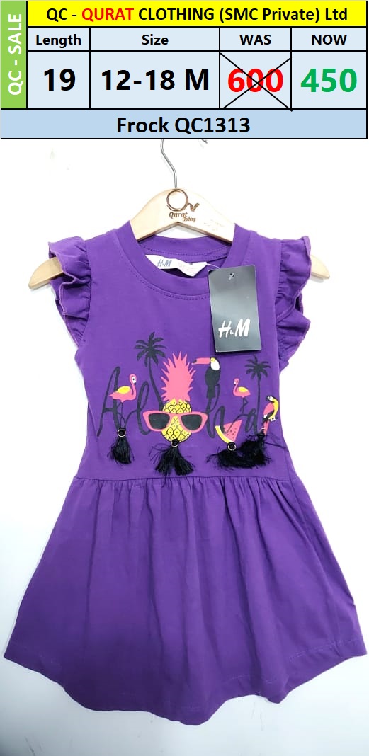 Pineapple Purple Frock QC1313
