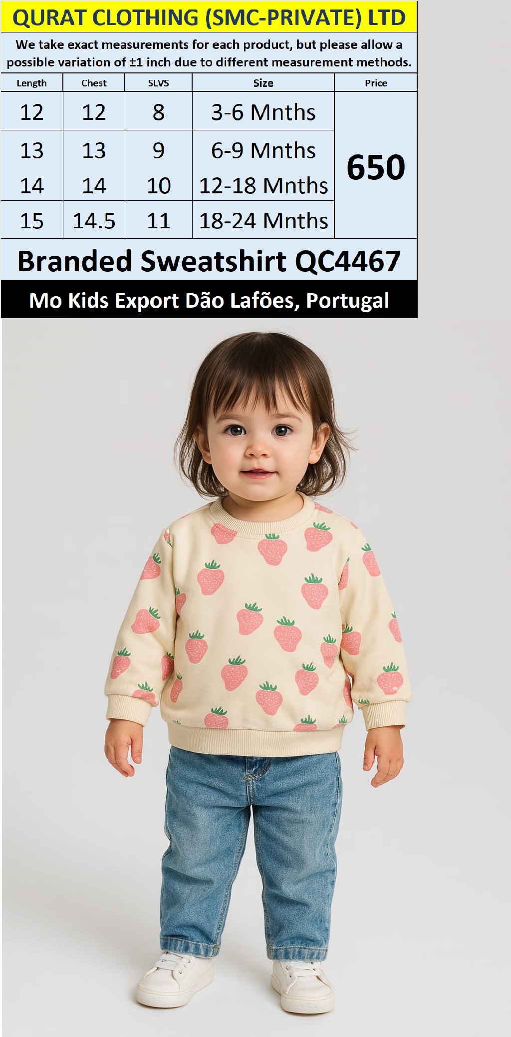 MO Clothing Brand Sweatshirt Export Dão Lafões, Portugal - QC4467