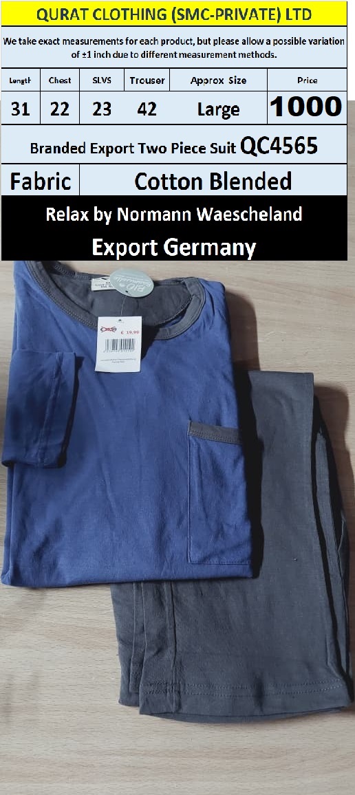 Relax by Normann Waescheland Branded Two Piece Suits QC4565 Export Germany