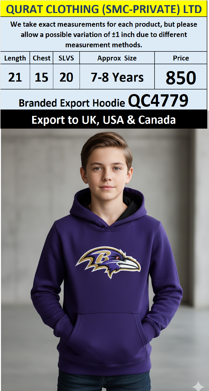 Branded Export UK, USA & Canada Top Brands Hoodie QC4779