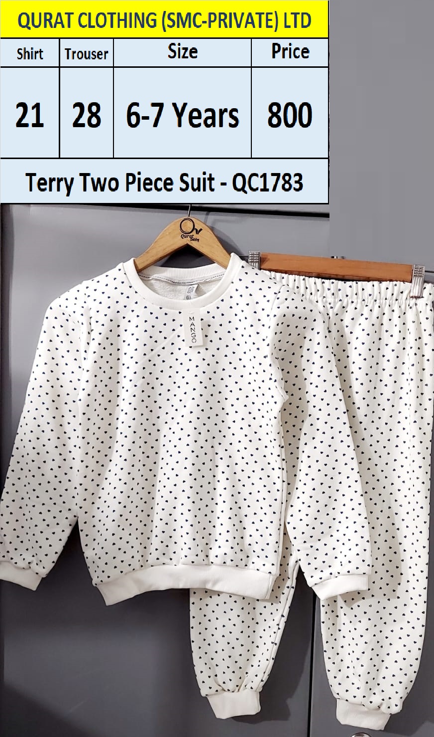 Terry Two Piece Suit QC1783