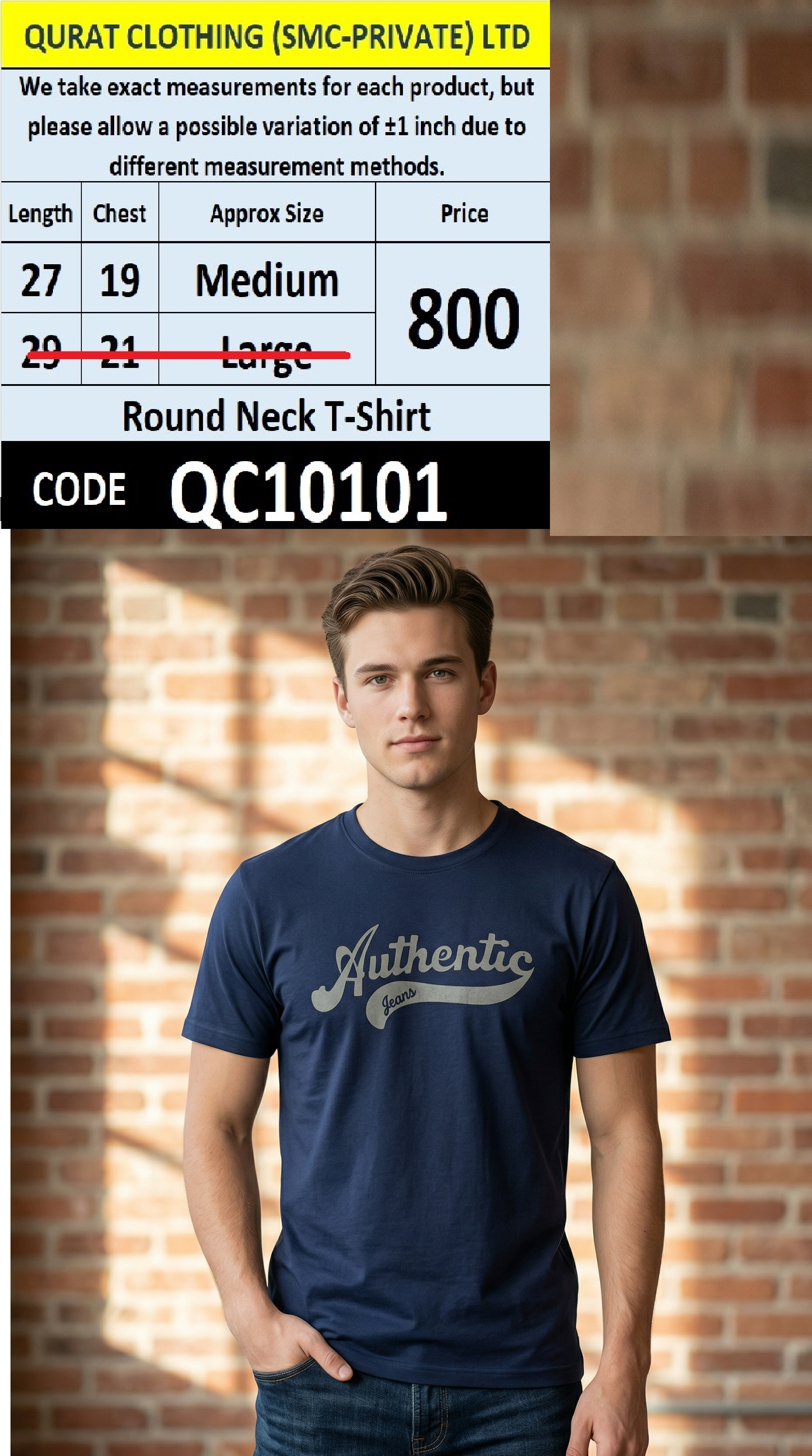 Round Neck Polo T-shirt - QC10101