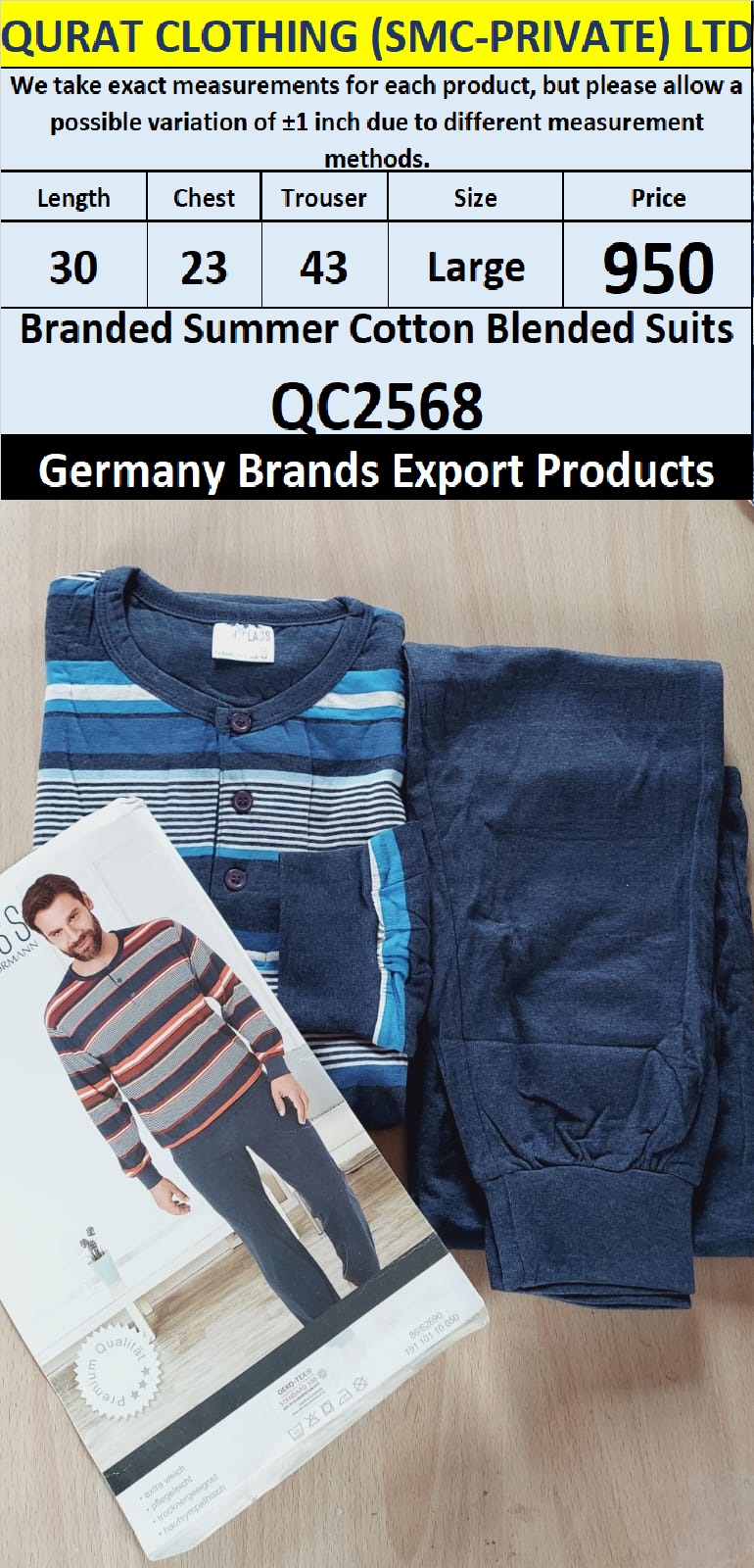 International Brands Summer Cotton Blended Suits Export Germany QC2568