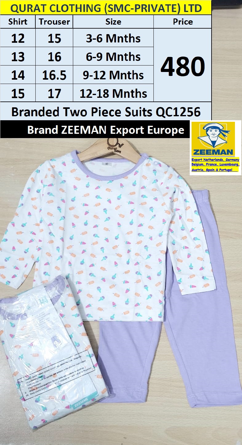Zeeman Brand Ice Cream Print Two Piece Suit QC1256 Export Europe 