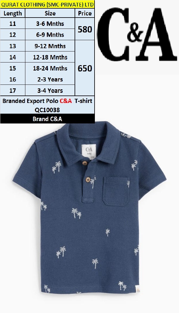 C&A Brand Printed Polo T-shirt QC10038