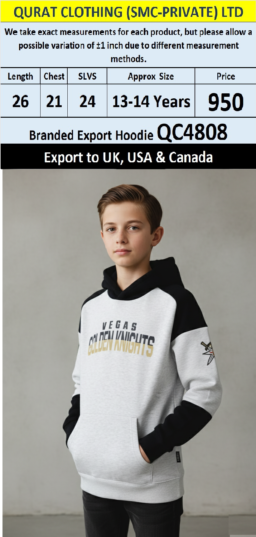 Branded Export UK, USA & Canada Top Brands Hoodie QC4808