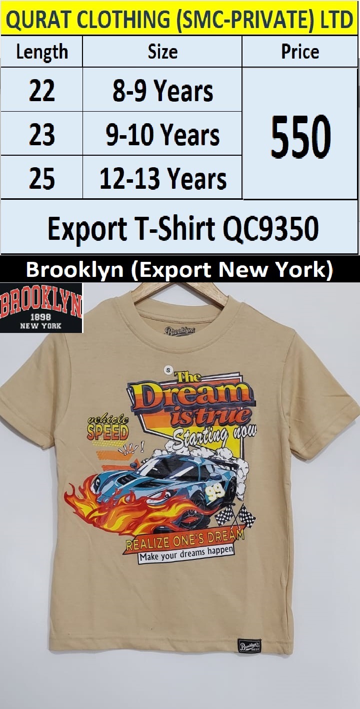 Branded T-shirt Dream is True QC9350 Brand Brooklyn Export New York