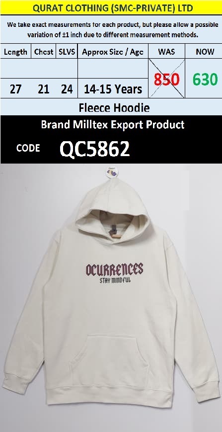 Top International Branded Export Hoodie / Sweatshirt Products - QC5862