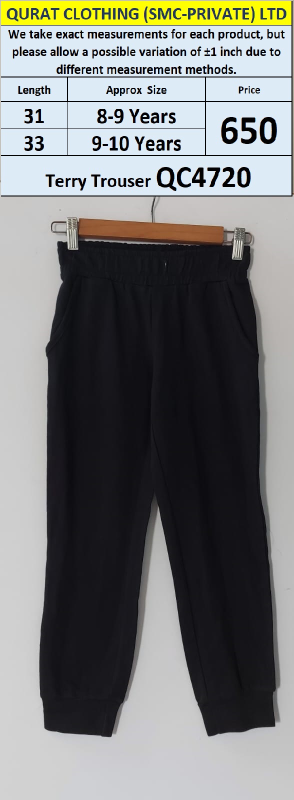 Terry Trouser QC4720 