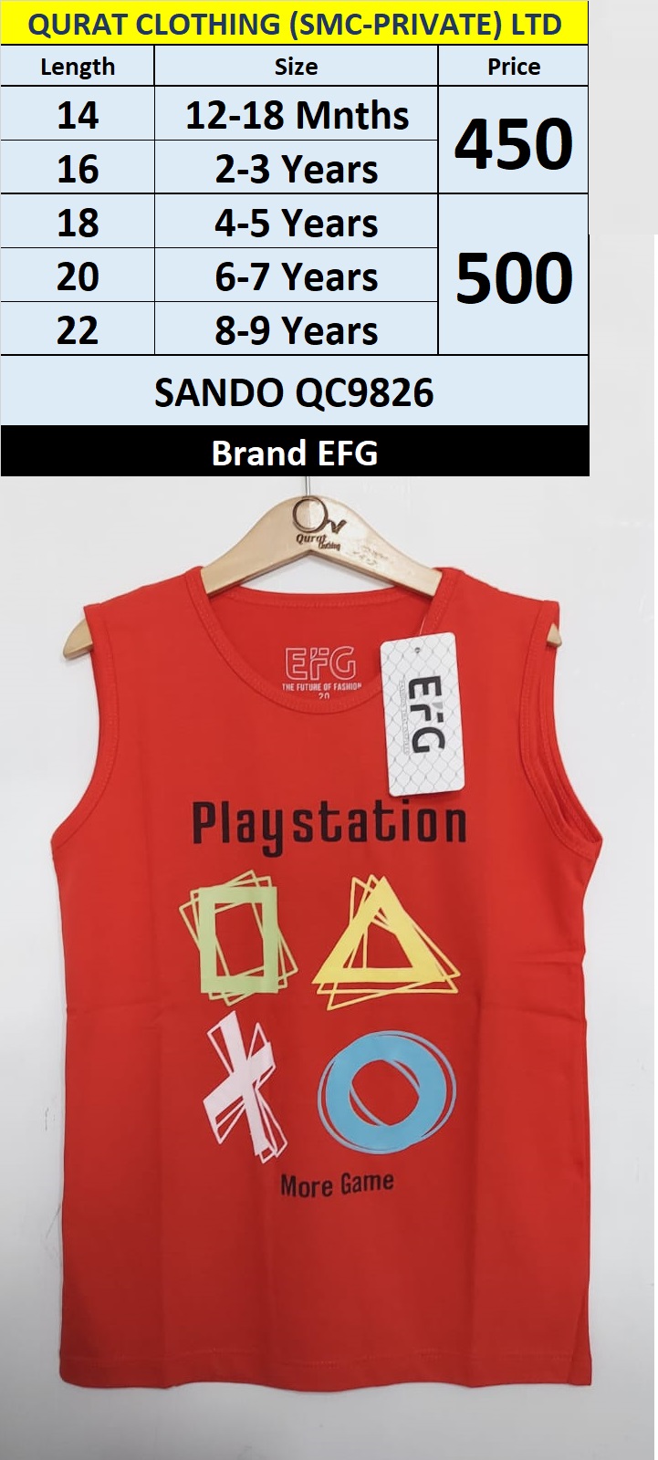 EFG Brand Play Stations  RED SANDO QC9826