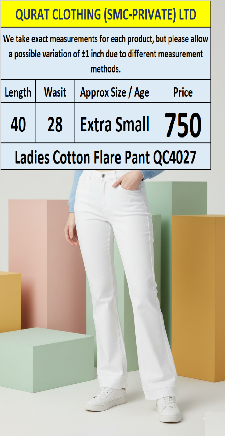 Ladies Cotton Flare Pant QC4027