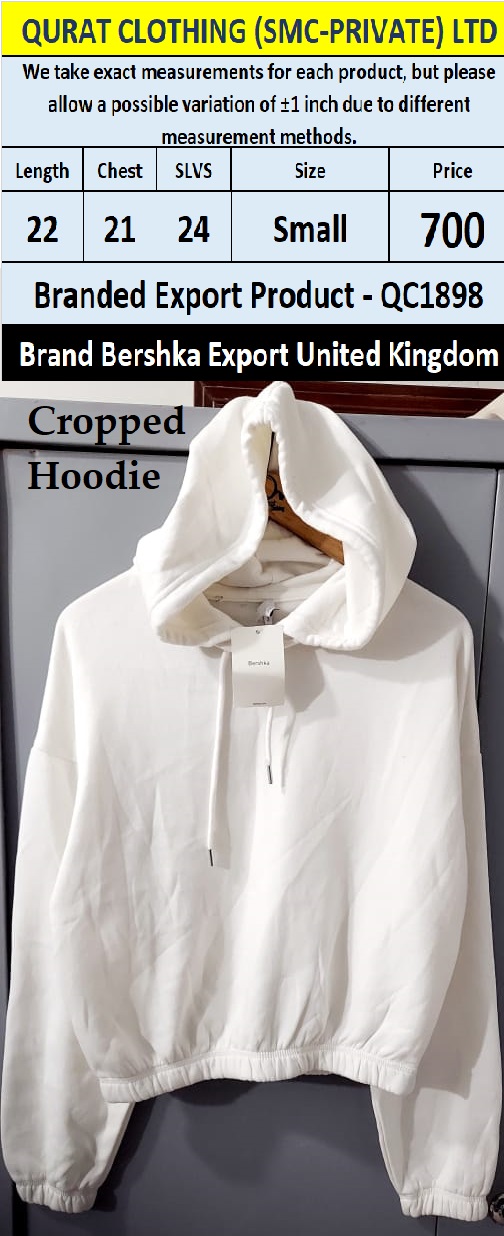 Branded Cropped Hoodie QC1898 Export United Kingdom (minor defect)
