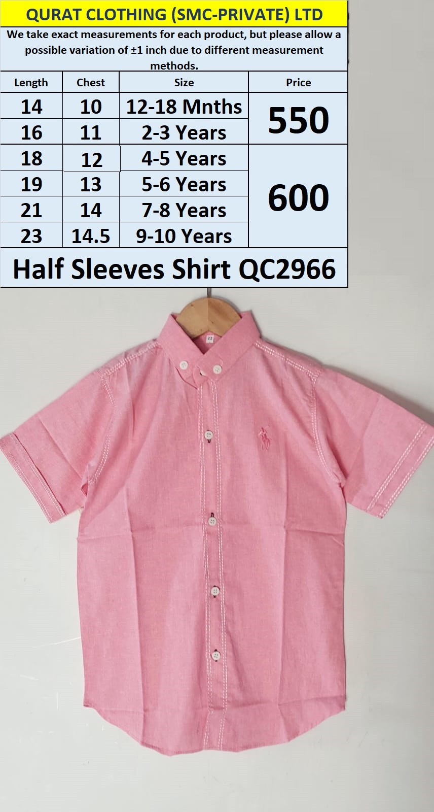 Half Sleeves Shirt QC2966