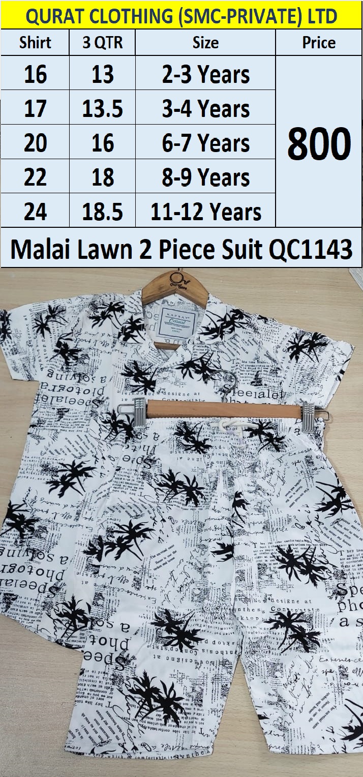 Speerale Photograph Trending Malai Lawn Fashion 2 Piece Suits QC1143
