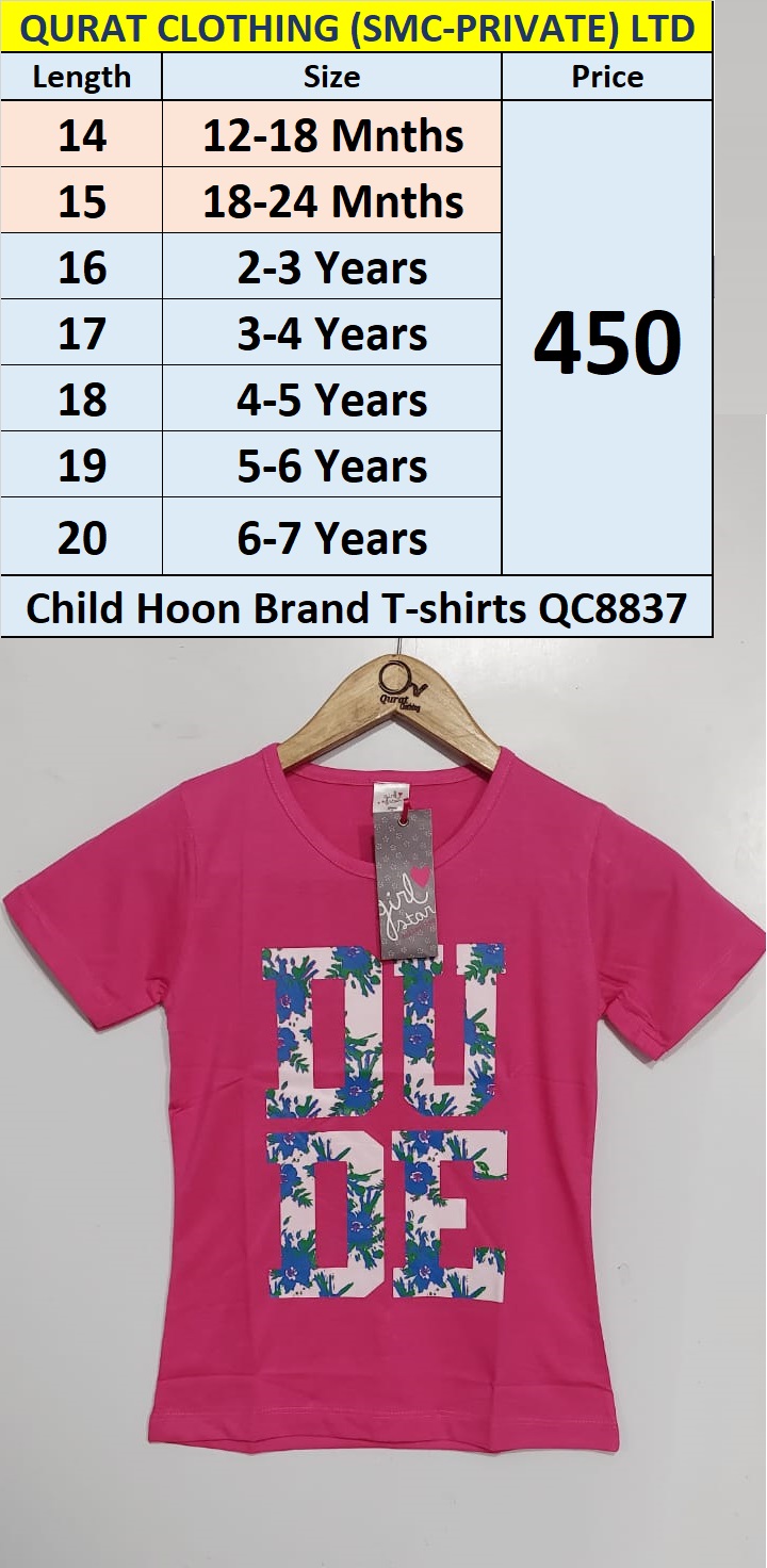 Child Hood Brand Girls T-Shirt QC8837