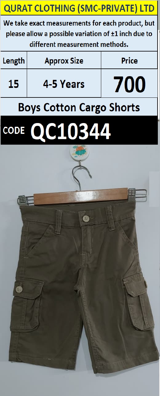 Cotton Cargo Shorts with Multi Pockets – Premium Export Quality - QC10344