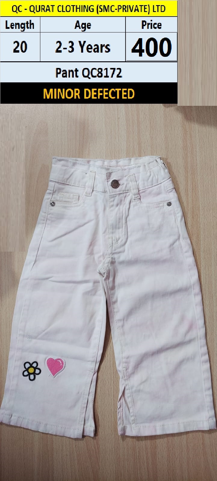 Pant QC8172 Branded but Minor Defected (no exchange no refund)