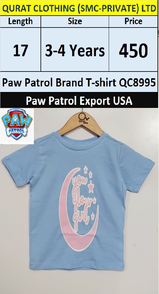 Paw Patrol Brand T-shirt QC8995 Export USA