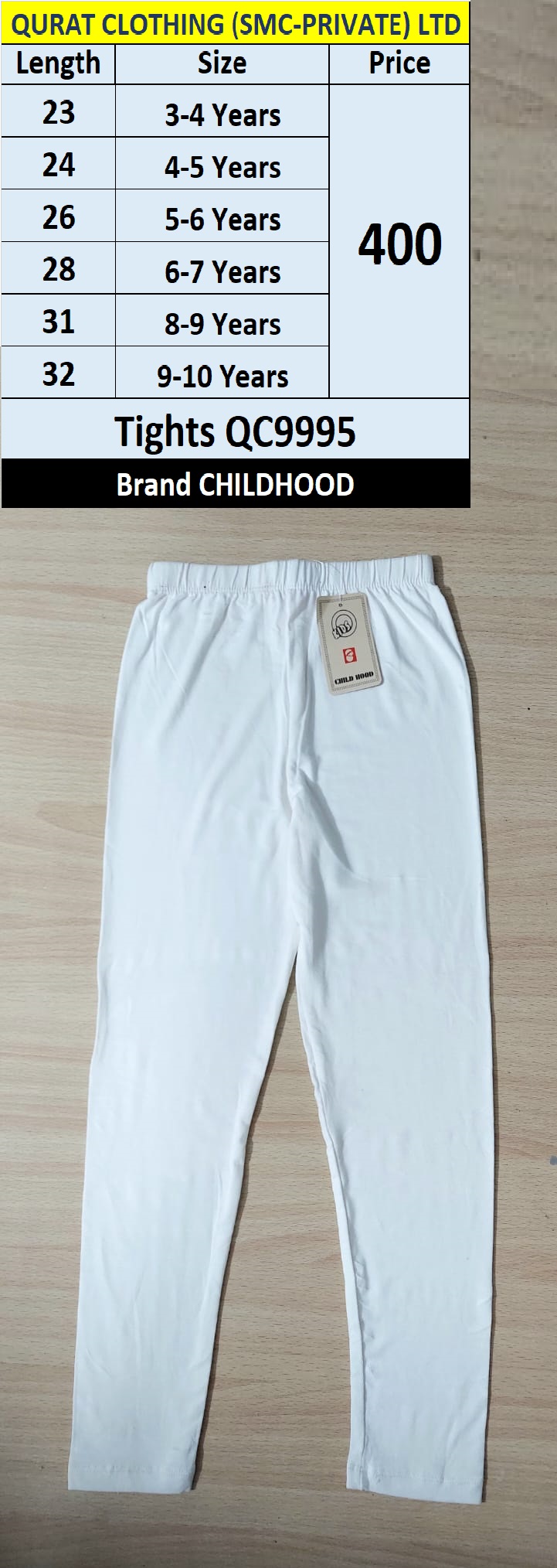 Childhood Brand White Tights QC9995