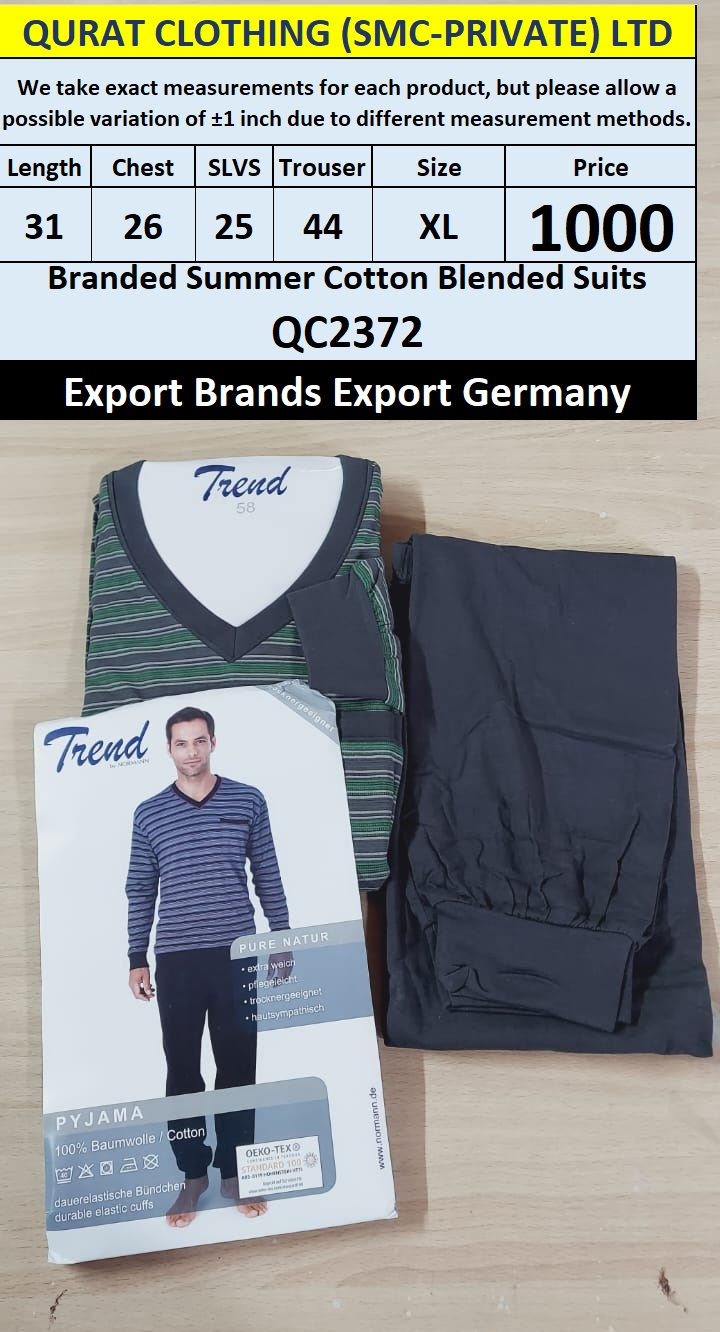 International Brands Summer Cotton Blended Suits Export Germany QC2372