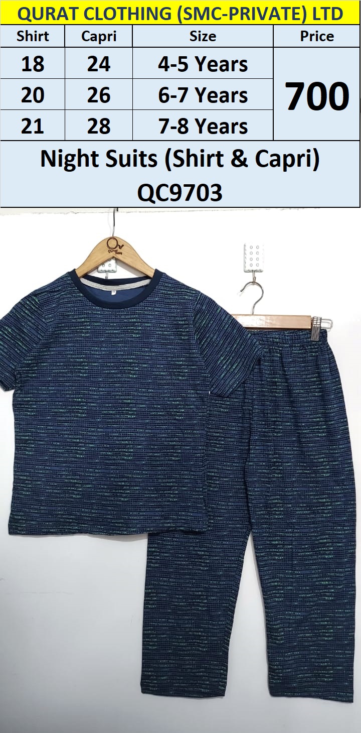 Shirt with Capri  Night Suits QC9703
