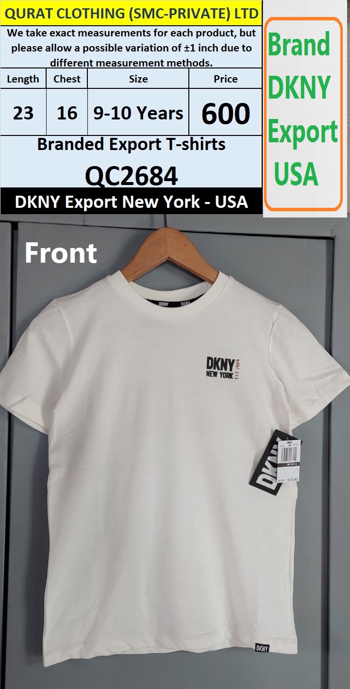 DKNY Brand T-shirt QC2684 Export New York - USA