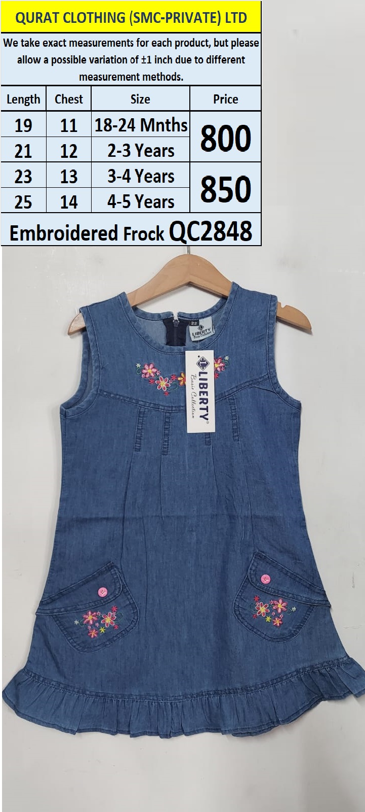 Embroidered Frock QC2848