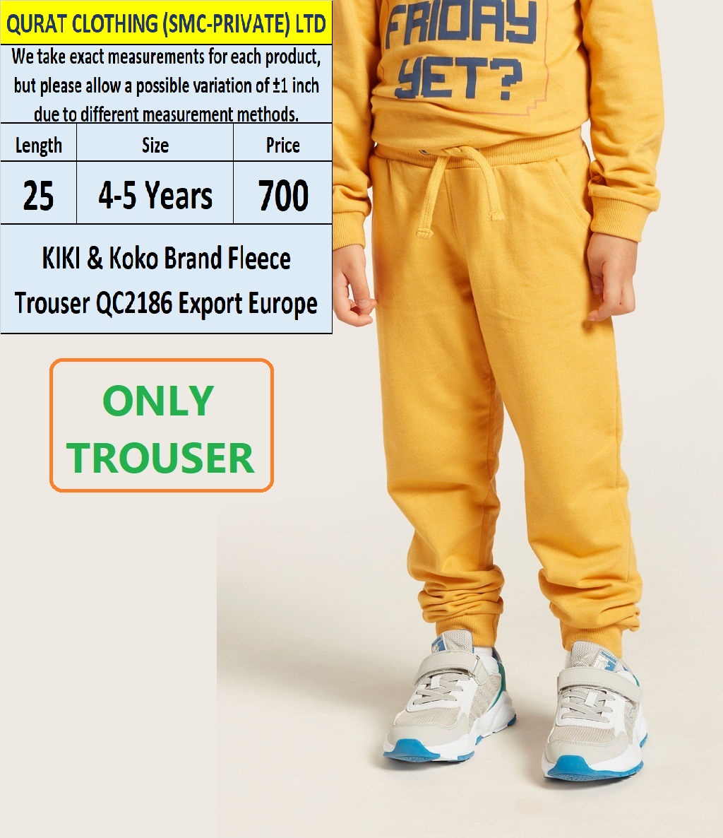 KIKI & Koko Brand Fleece Trouser QC2186 Export Europe 