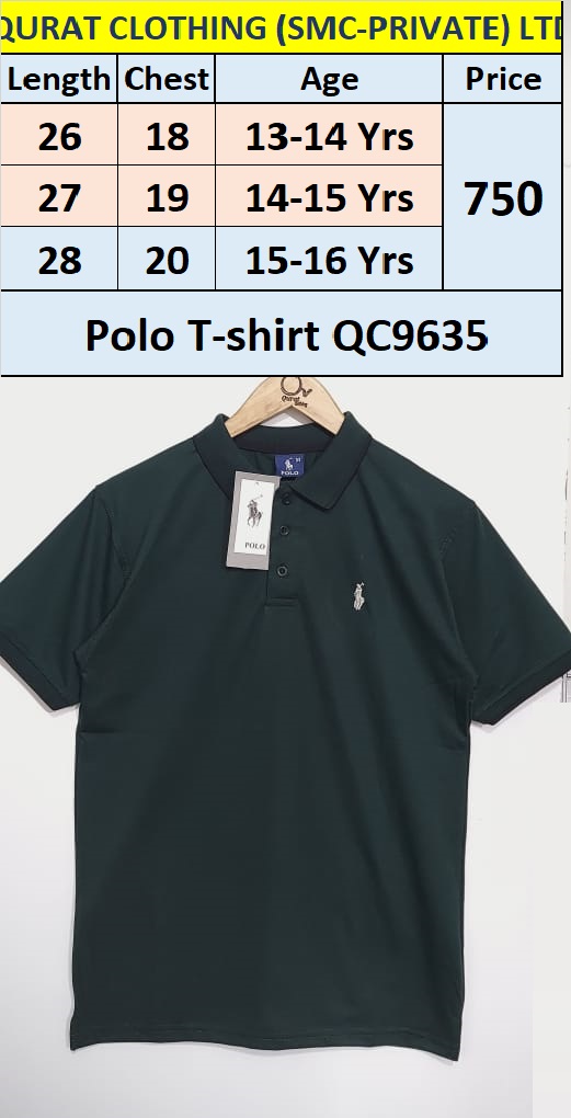 Medium Jungle Green Polo T-shirt QC9635