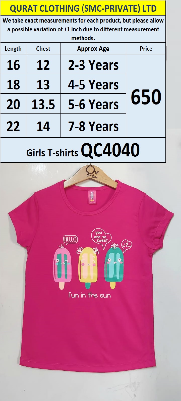 Girls T-shirts QC4040
