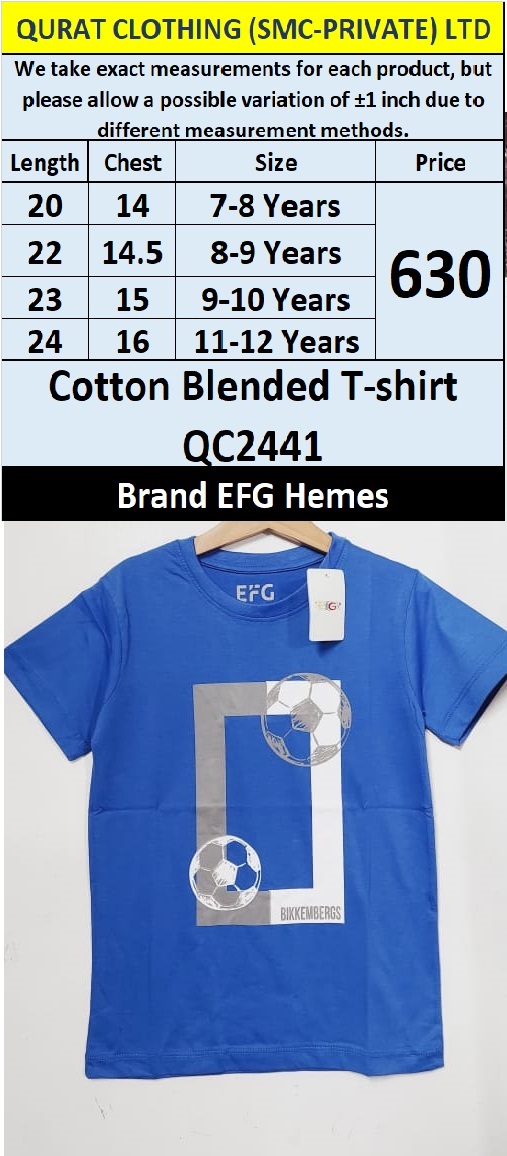 EFG Hemes Brand Cotton Blended T-shirt QC2441