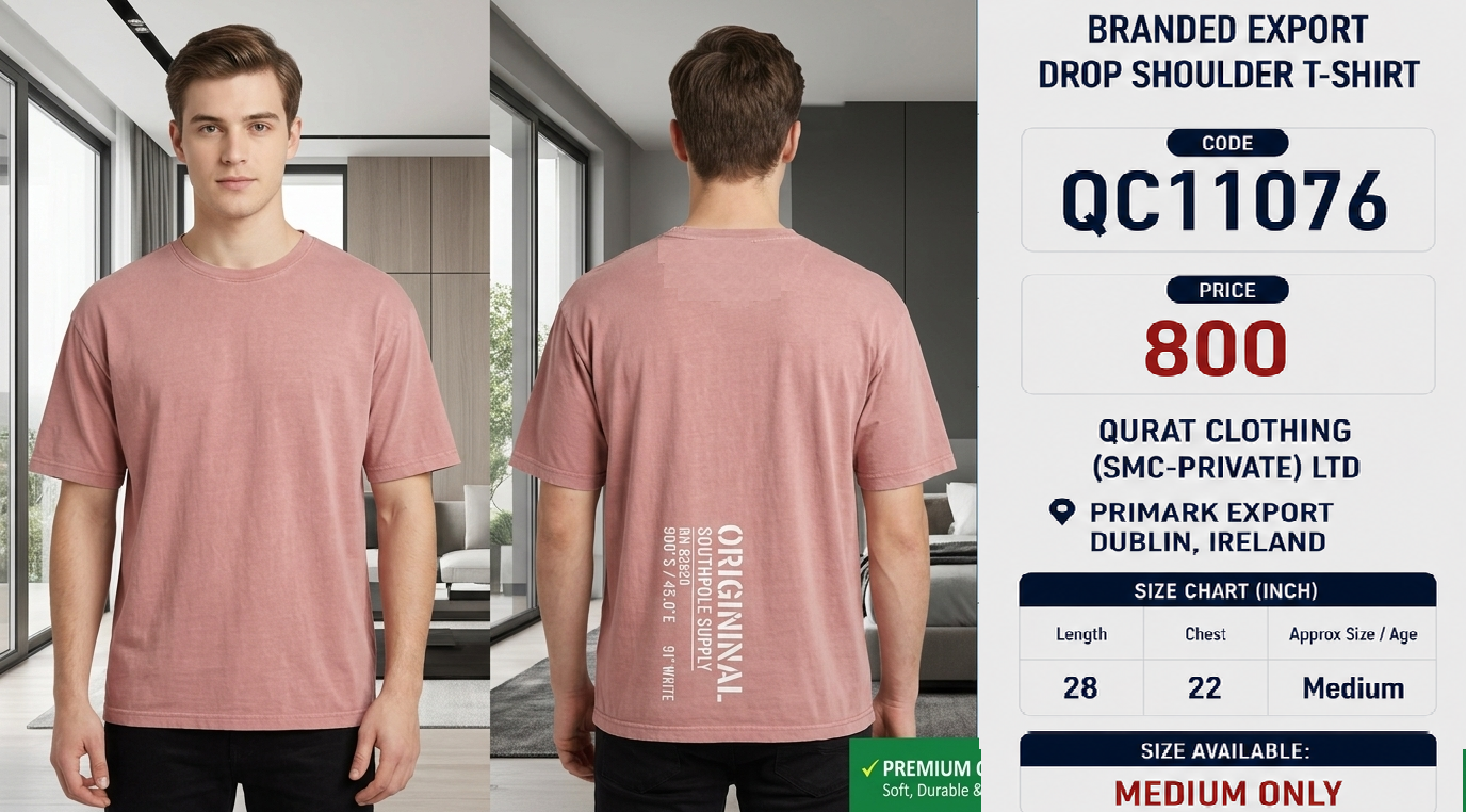 Dusty Pink Original Southpole Supply Side Print Branded Export Drop Shoulder T-Shirt QC11076 – Primark Export Dublin Ireland