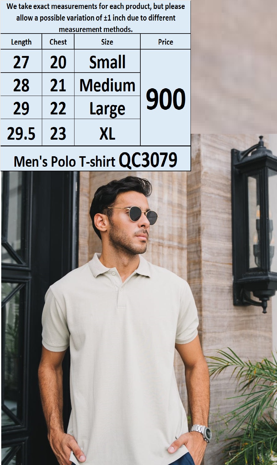 Branded Men's Polo T-shirt QC3079
