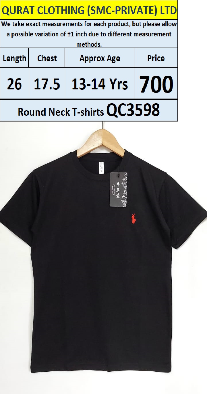 Round Neck Soft Cotton Blended T-shirts QC3598