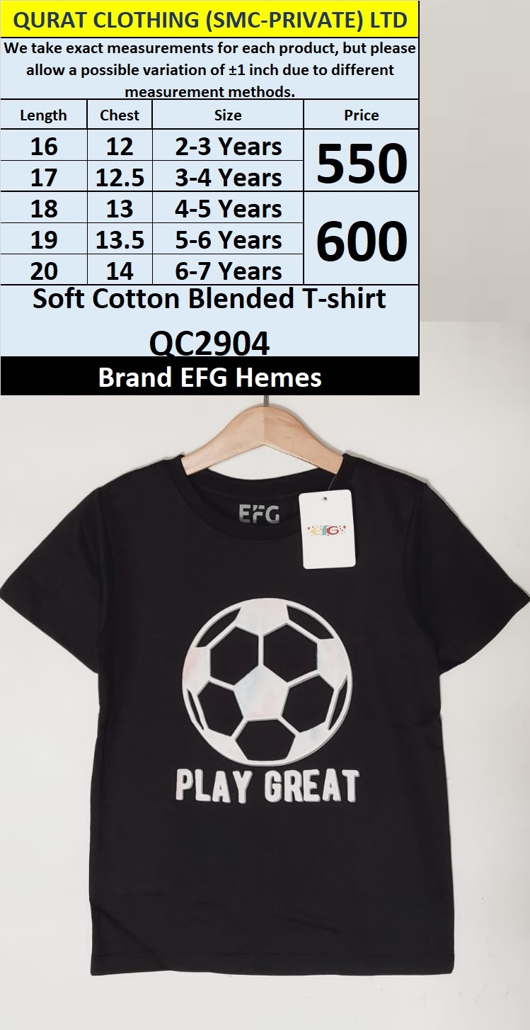 Soft Cotton Blended T-Shirt QC2904  Brand EFG Hemes