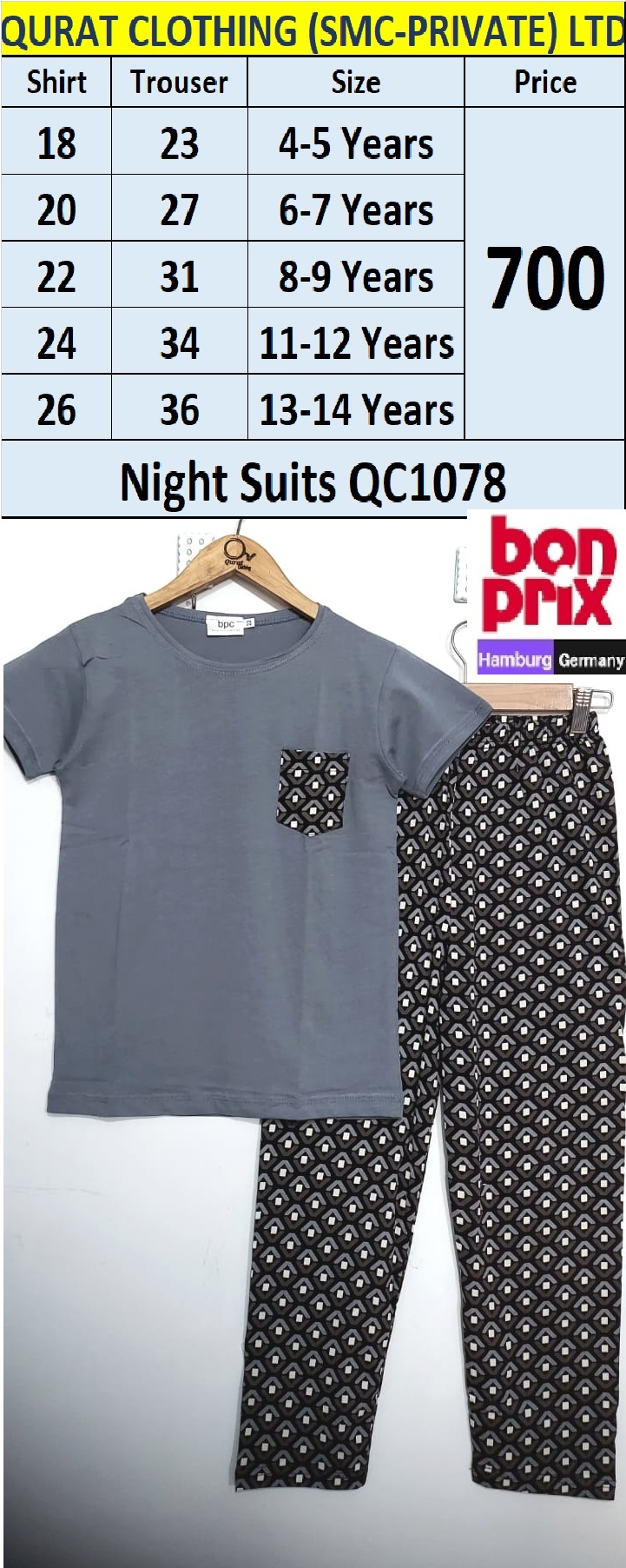 BPC Brand Night Suit QC1078