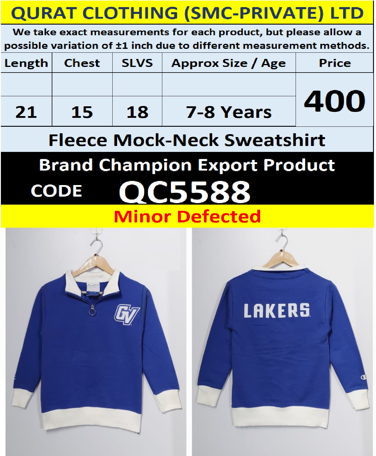 Branded Export Product (Minor Defected) - QC5588