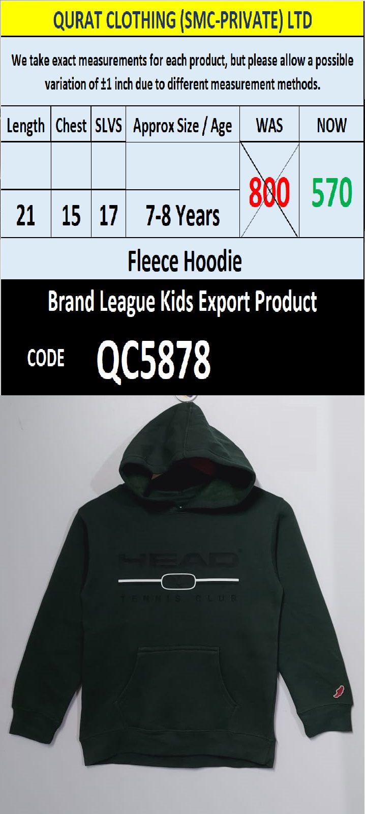 Top International Branded Export Hoodie / Sweatshirt Products - QC5878