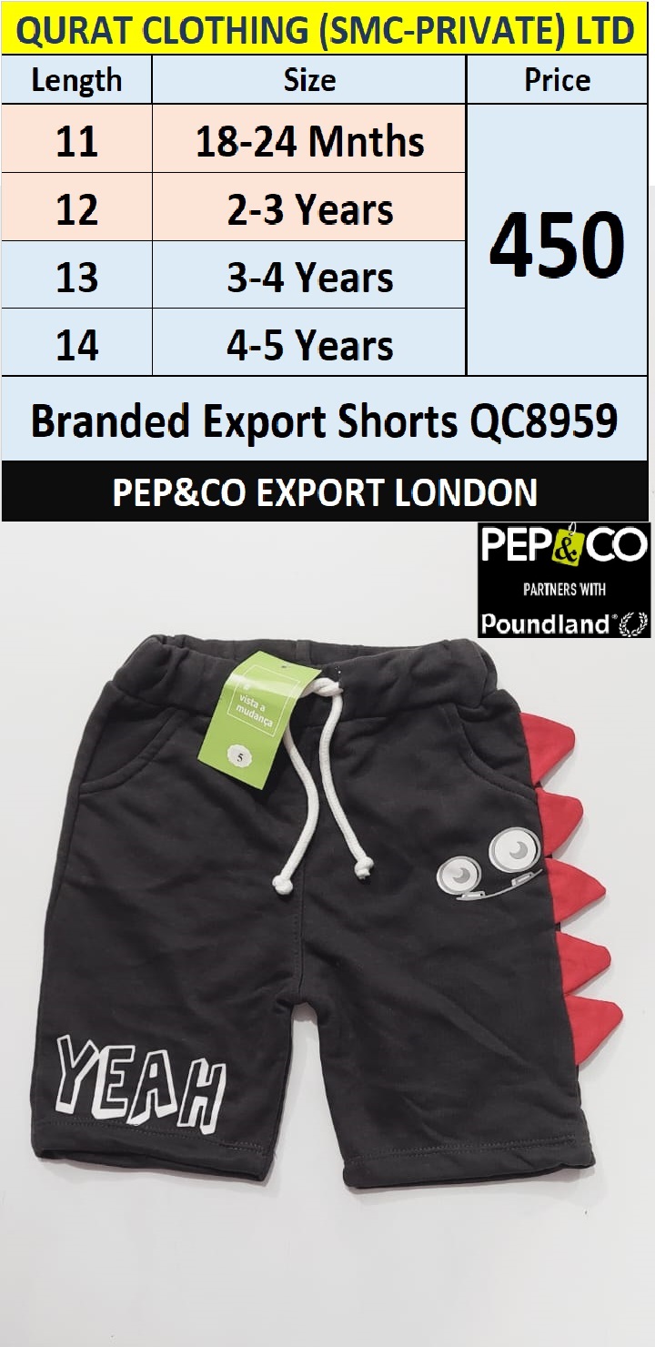 PEP&CO Branded Export Shorts QC8959 Export London