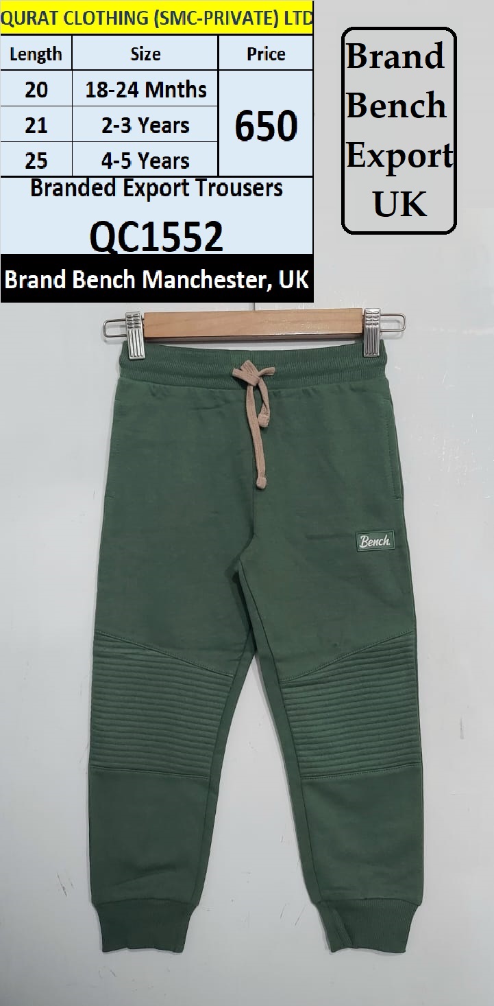 Bench Brand Biker Green Trouser QC1552 Export Manchester UK