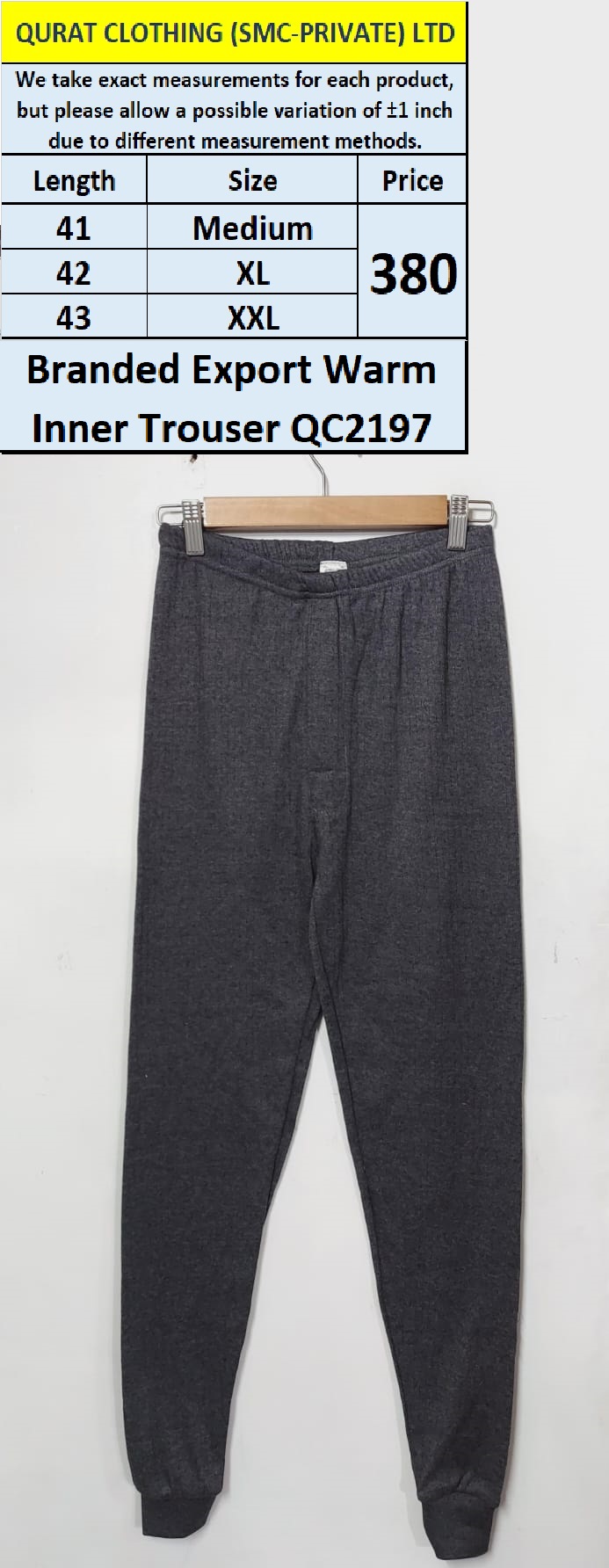 Branded Warm Inner Trouser QC2197
