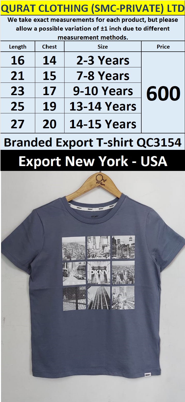 DKNY Brand T-shirt QC3154 Export New York - USA