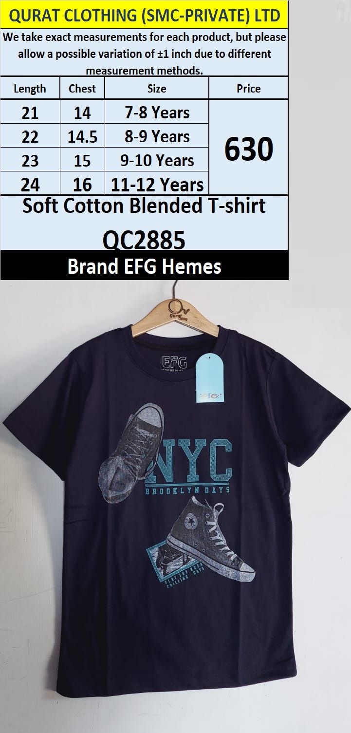 Soft Cotton Blended T-Shirt QC2885  Brand EFG Hemes